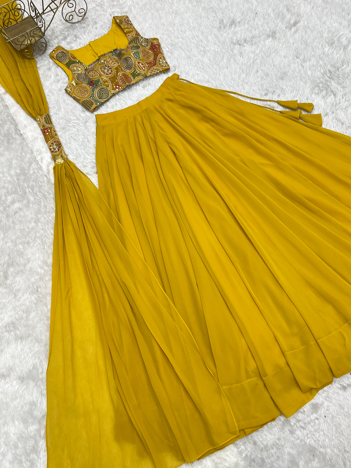 Latest Georgette Sequence Full Stitched Lehenga Choli
