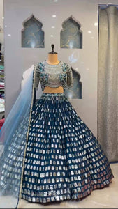 Awesome Georgette Sequence Embroidered Work Lehenga Choli