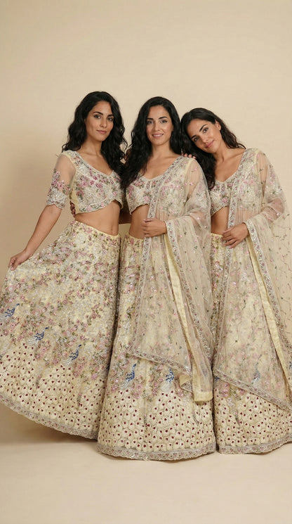 Latest Net Sequence Work Lehenga Choli
