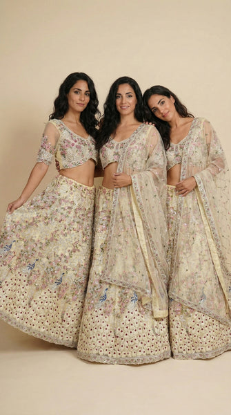 Latest Net Sequence Work Lehenga Choli