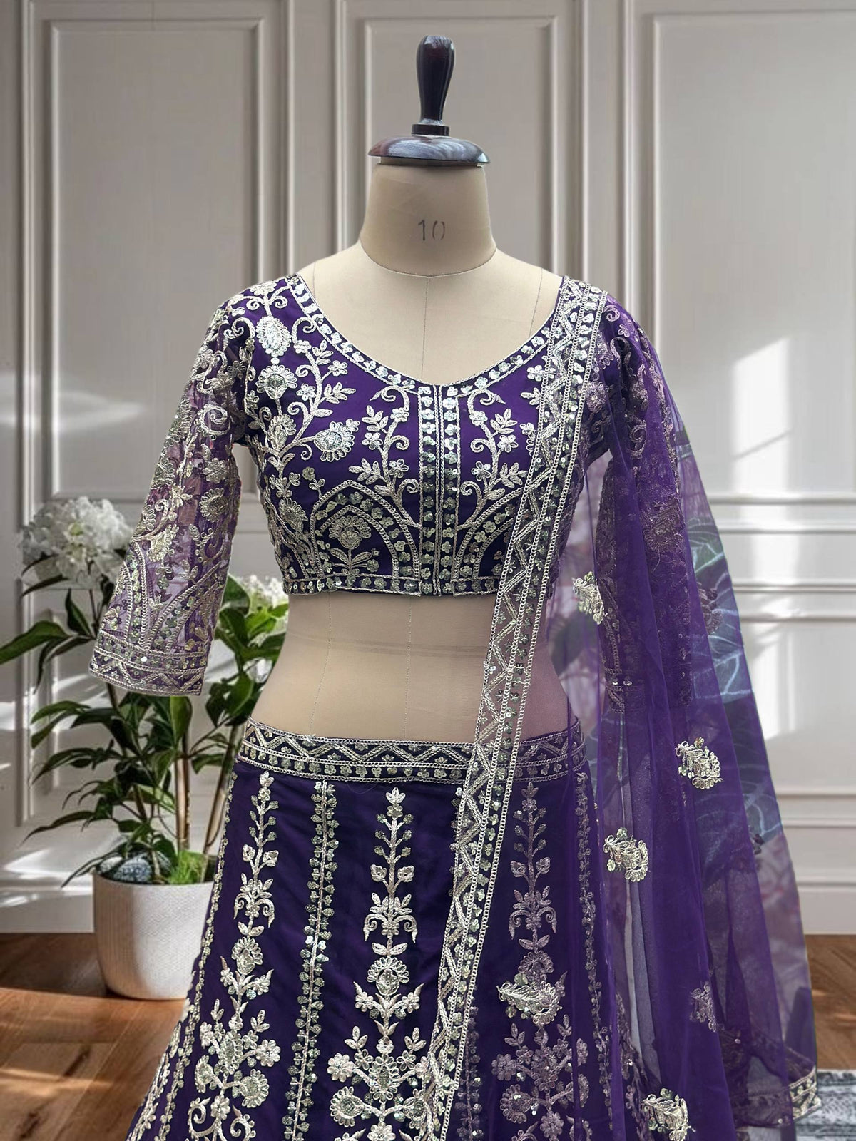 Latest Soft Net Sequence Lehenga Choli