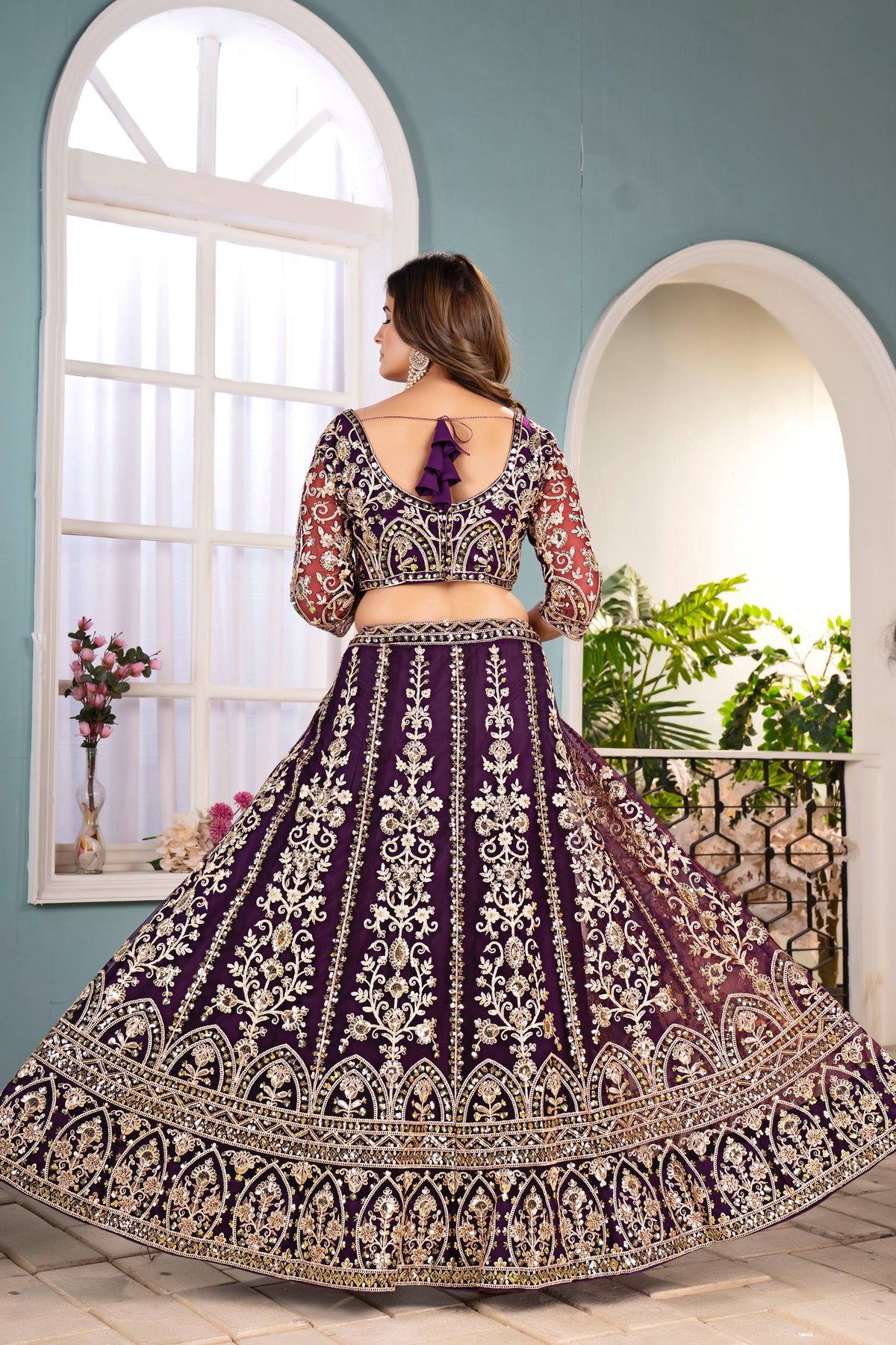 Latest Soft Net Sequence Lehenga Choli