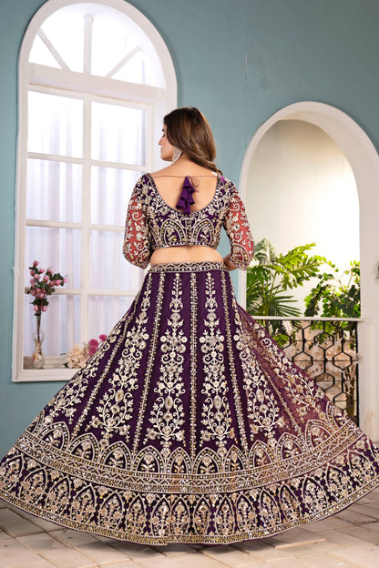 Latest Soft Net Sequence Lehenga Choli