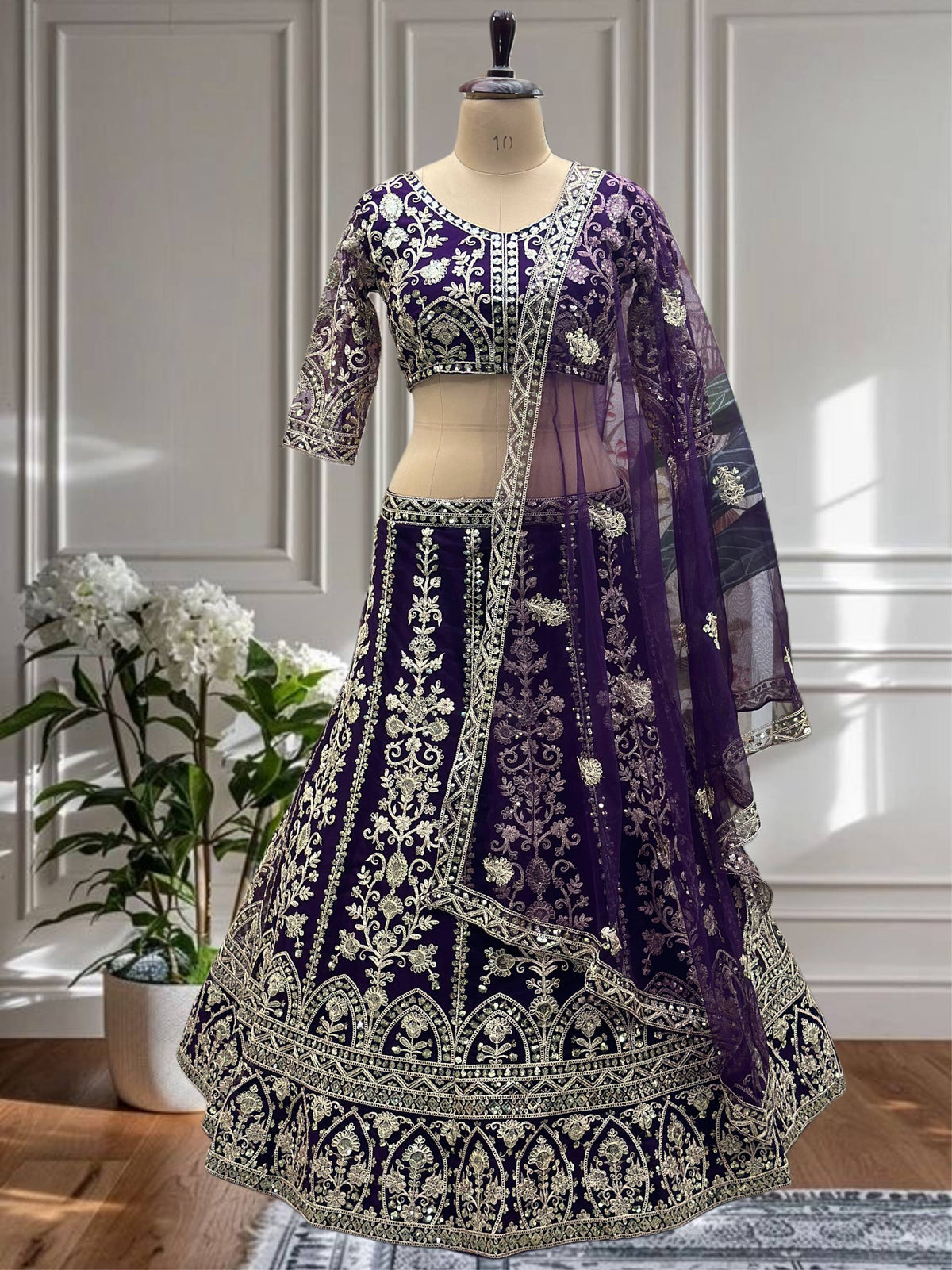 Latest Soft Net Sequence Lehenga Choli