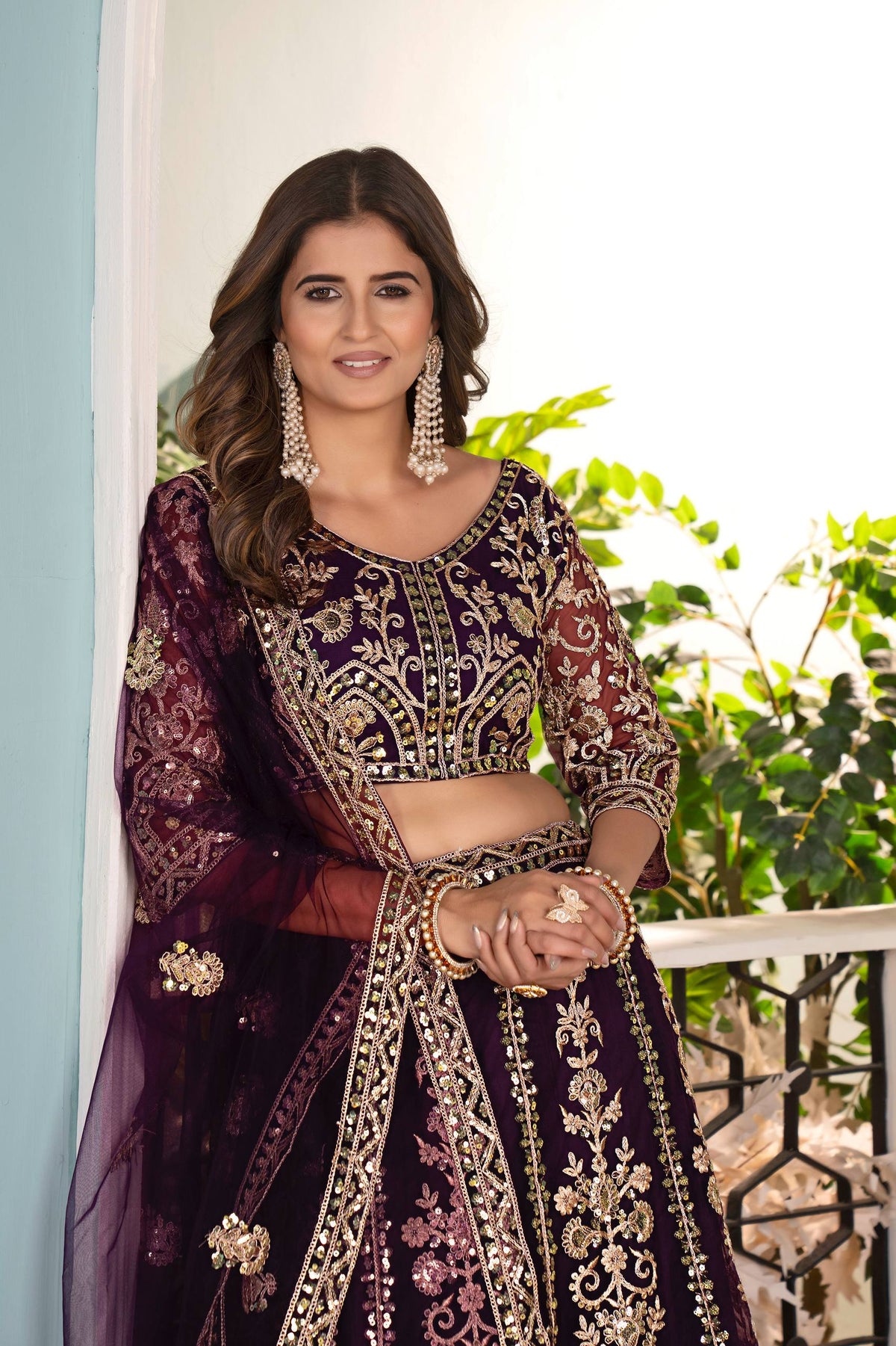 Latest Soft Net Sequence Lehenga Choli