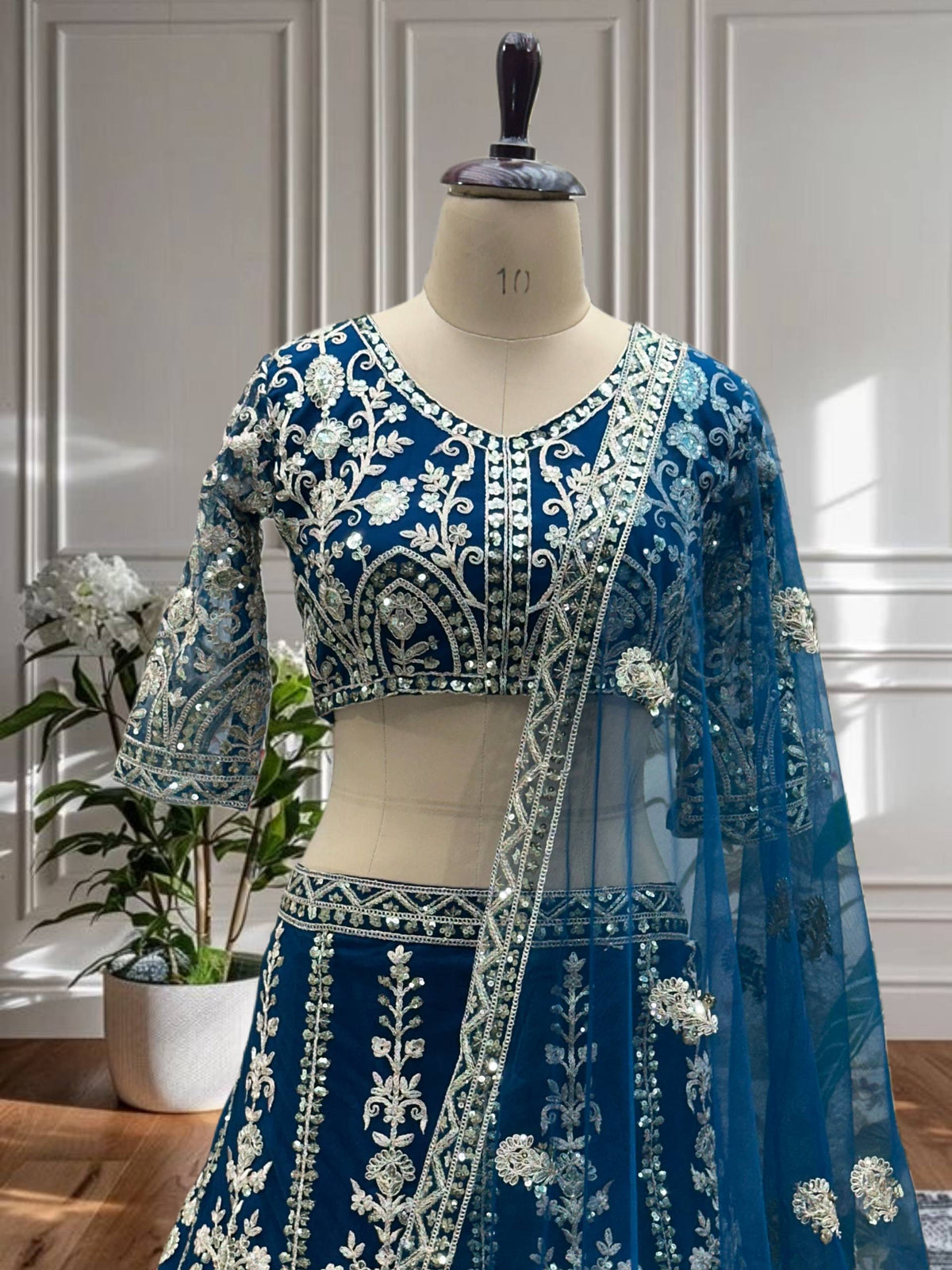 Latest Soft Net Sequence Lehenga Choli