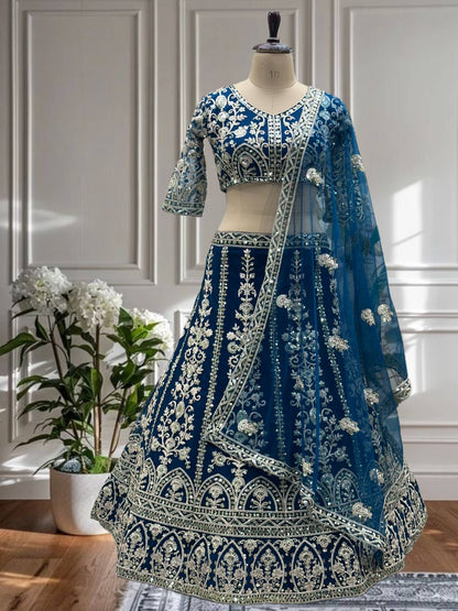 Latest Soft Net Sequence Lehenga Choli
