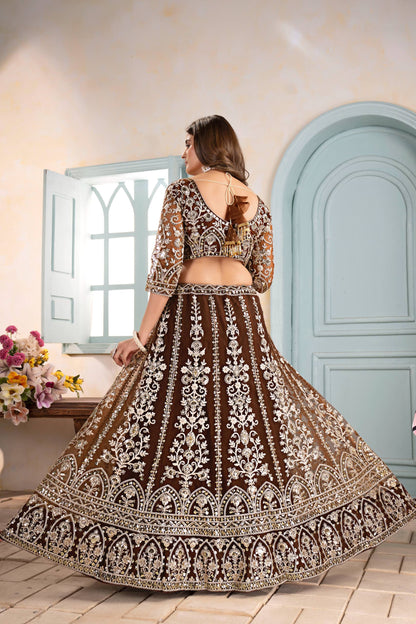 Latest Soft Net Sequence Lehenga Choli