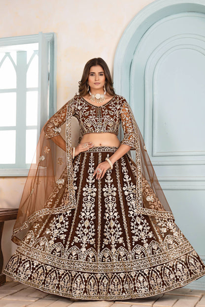 Latest Soft Net Sequence Lehenga Choli