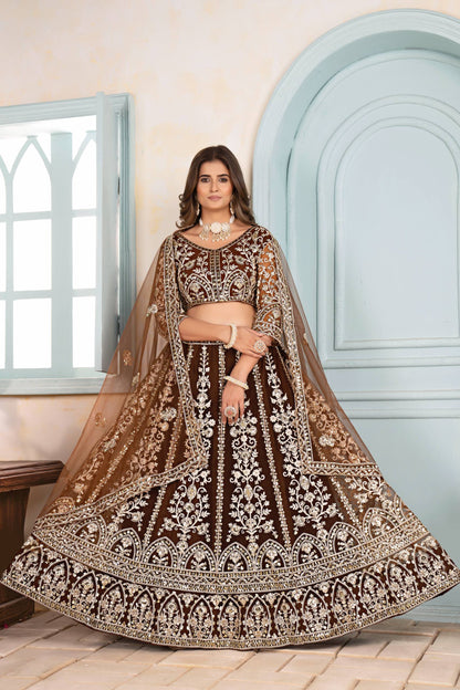 Latest Soft Net Sequence Lehenga Choli