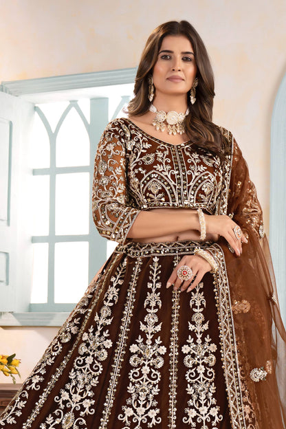 Latest Soft Net Sequence Lehenga Choli