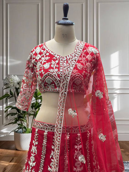 Latest Soft Net Sequence Lehenga Choli