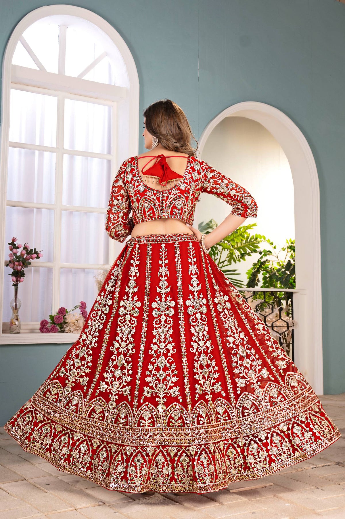 Latest Soft Net Sequence Lehenga Choli