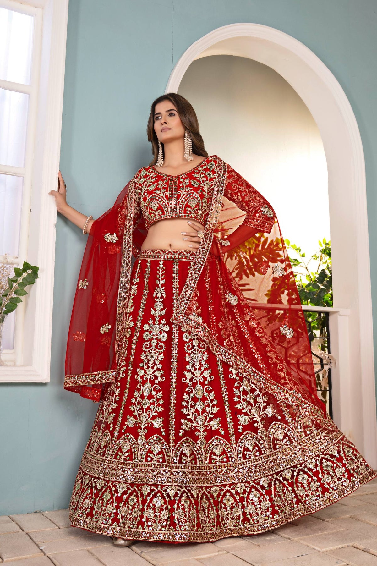 Latest Soft Net Sequence Lehenga Choli