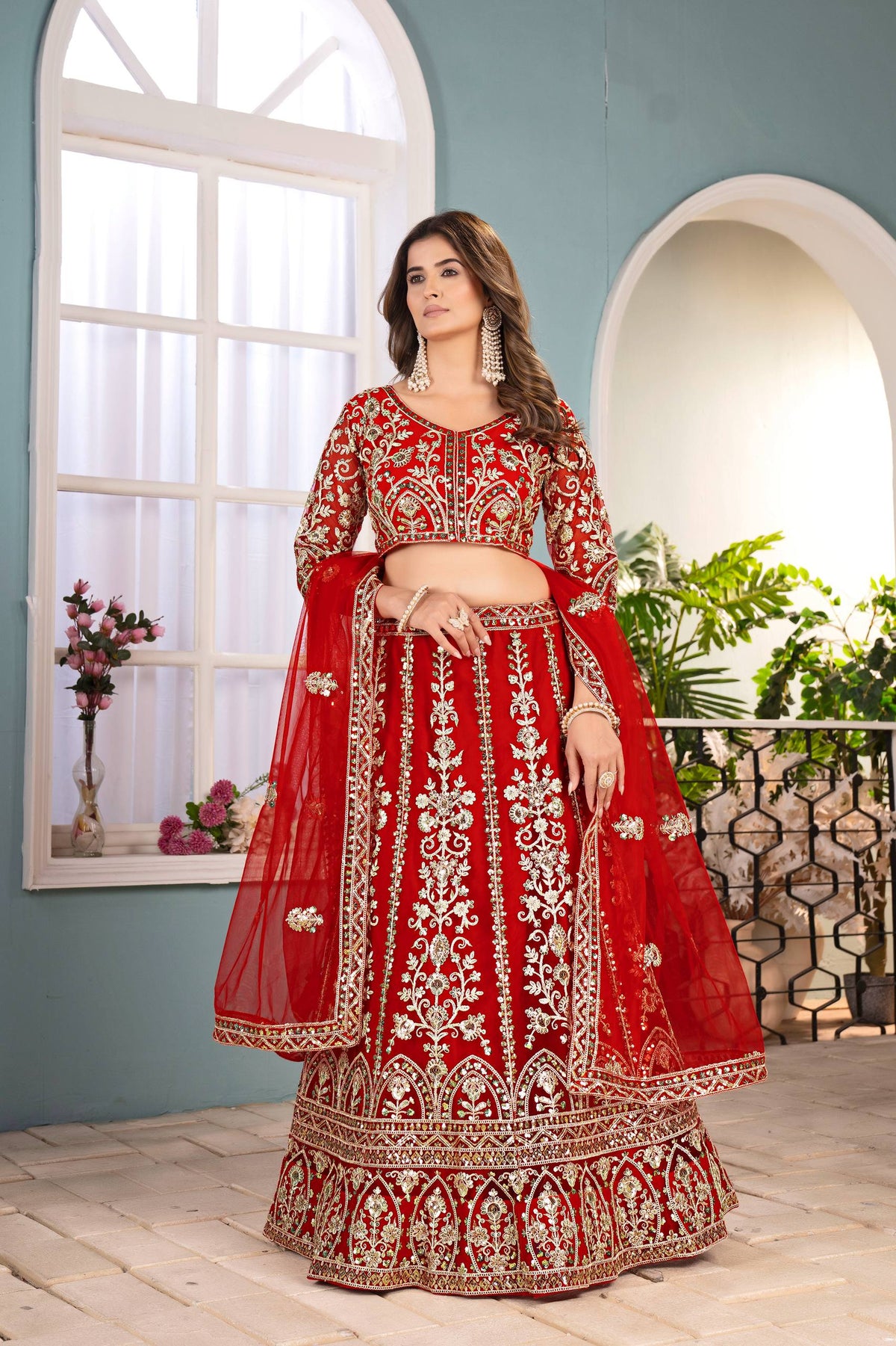 Latest Soft Net Sequence Lehenga Choli