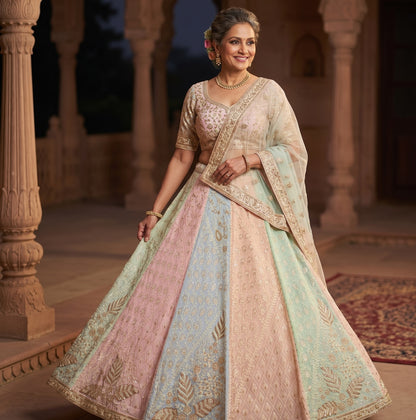 Premium Faux Georgette Sequin Embroidered Lehenga Choli Set