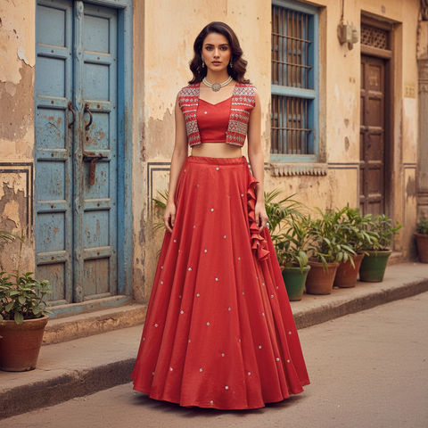 Simmer SIlk Kotti Lehenga Choli