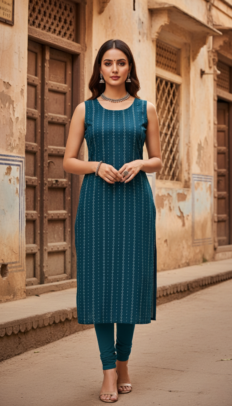 Pure Cotton Geometric Printed Kurti
