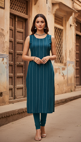 Pure Cotton Geometric Printed Kurti