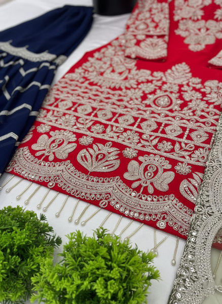 Ville Fashion Heavy Sequence Work Georgette Plazzo Suit - Fully Stitched Ready to Wear M-XXL