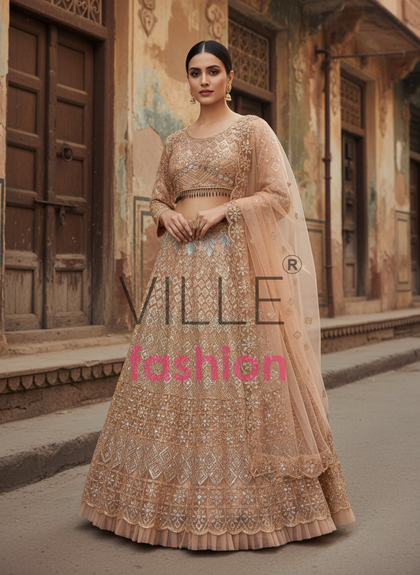 Butterfly Net Sequence Lehenga Choli