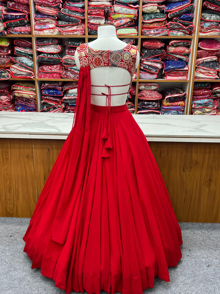 Latest Georgette Sequence Full Stitched Lehenga Choli