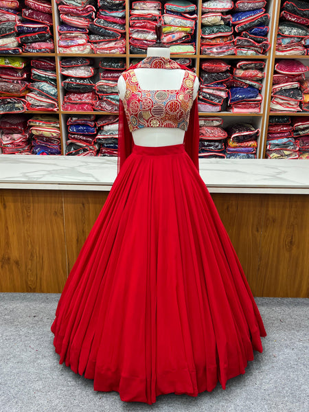 Latest Georgette Sequence Full Stitched Lehenga Choli