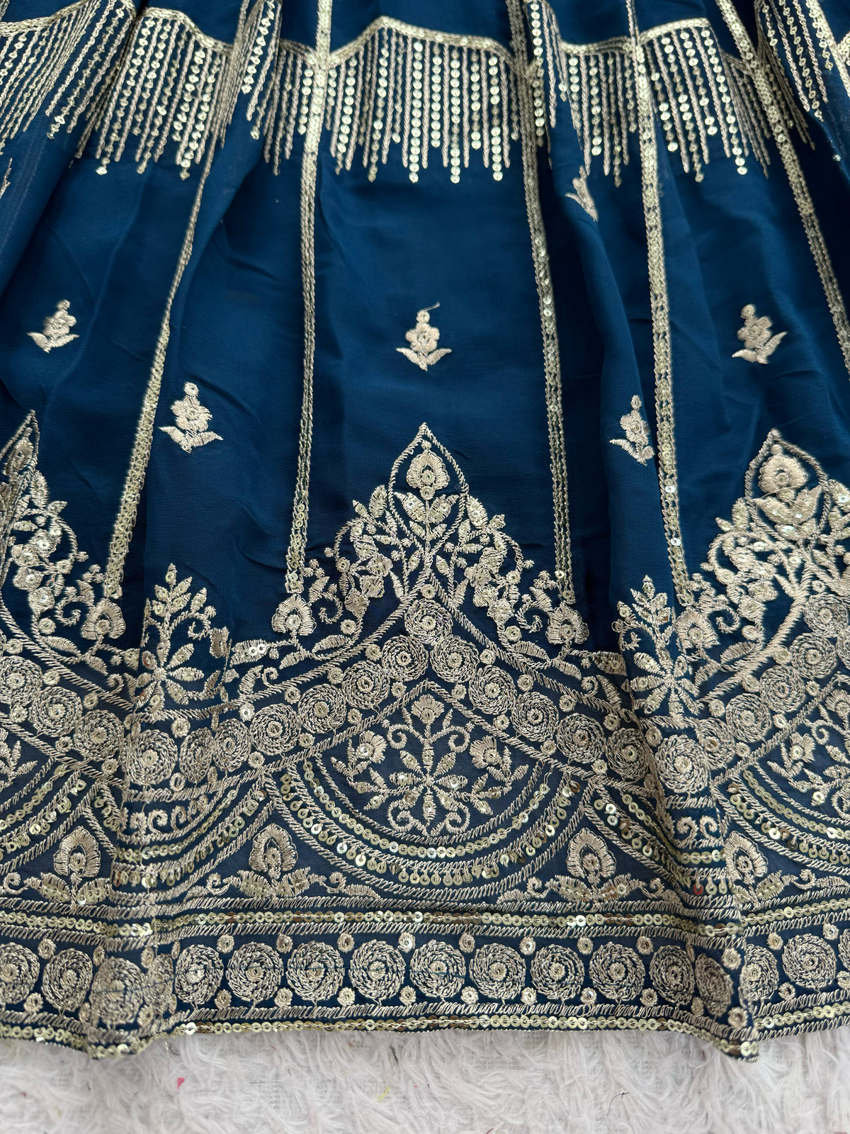 Faux Georgette Embroidered Lehenga Choli