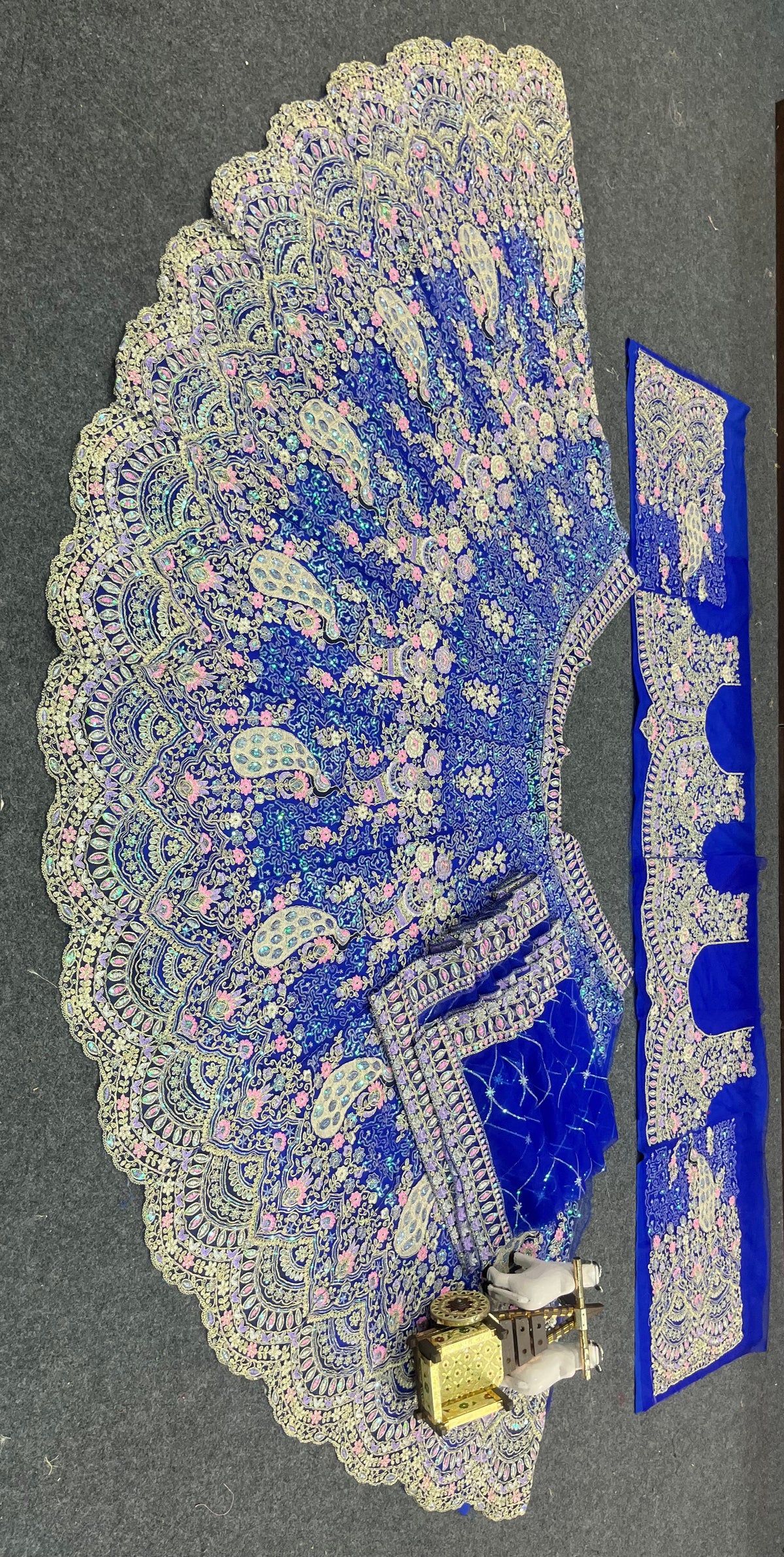 Royal Blue Color Net Latest Lehengas For Women