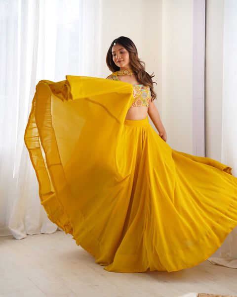 Latest Georgette Sequence Full Stitched Lehenga Choli