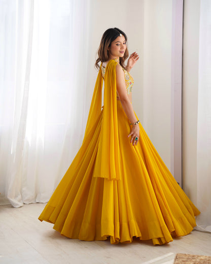 Latest Georgette Sequence Full Stitched Lehenga Choli