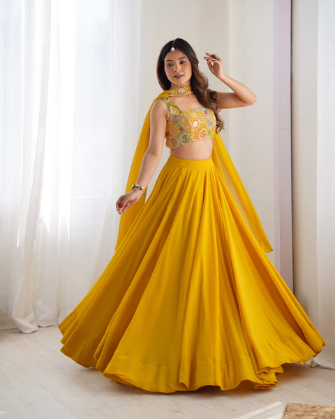Latest Georgette Sequence Full Stitched Lehenga Choli