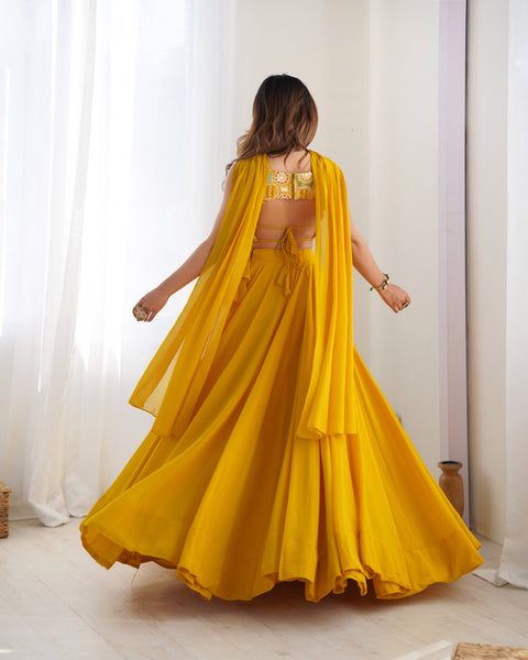 Latest Georgette Sequence Full Stitched Lehenga Choli