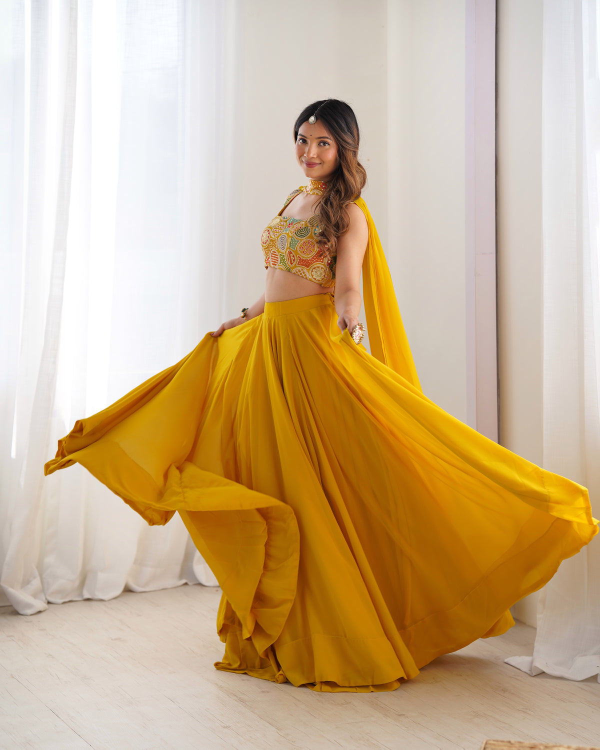 Latest Georgette Sequence Full Stitched Lehenga Choli