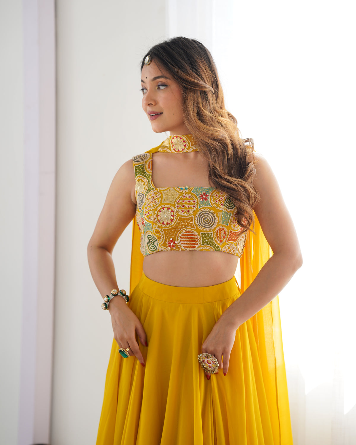 Latest Georgette Sequence Full Stitched Lehenga Choli
