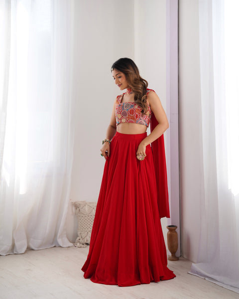 Latest Georgette Sequence Full Stitched Lehenga Choli