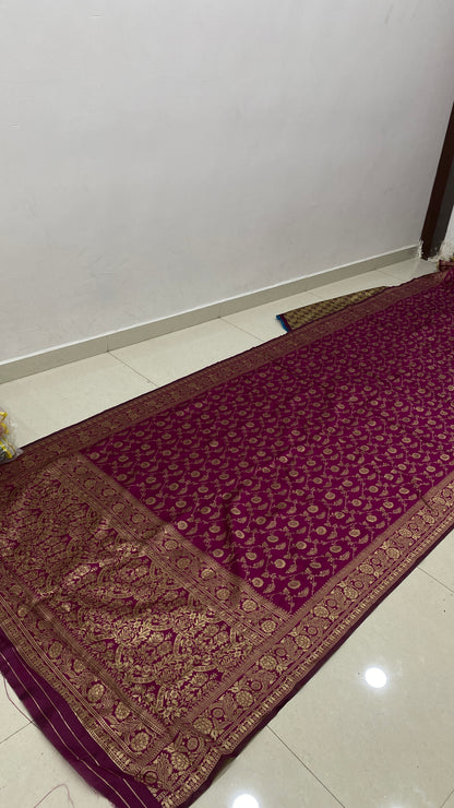 Maroong Color Jacquard Trending Saree