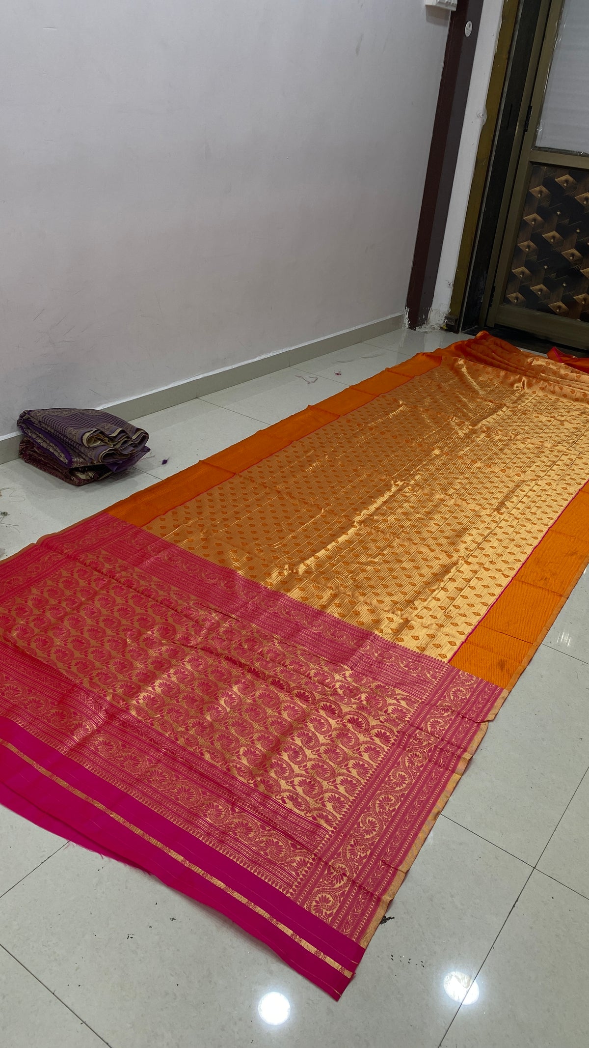 Latest pink Color Jacquard Trending Saree