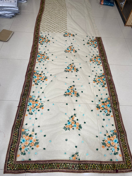 Latest Net Embroidery Saree with blouse