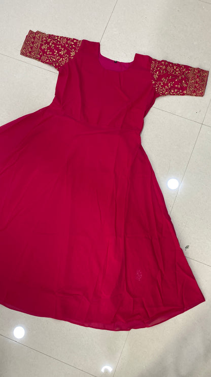 Pink Color Georgette Gown