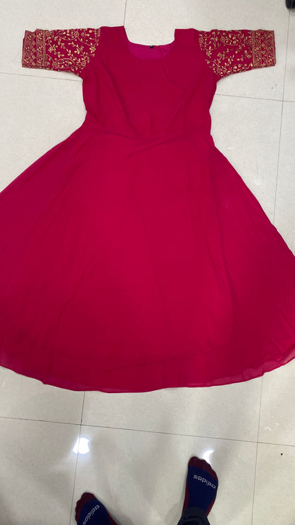 Pink Color Georgette Gown