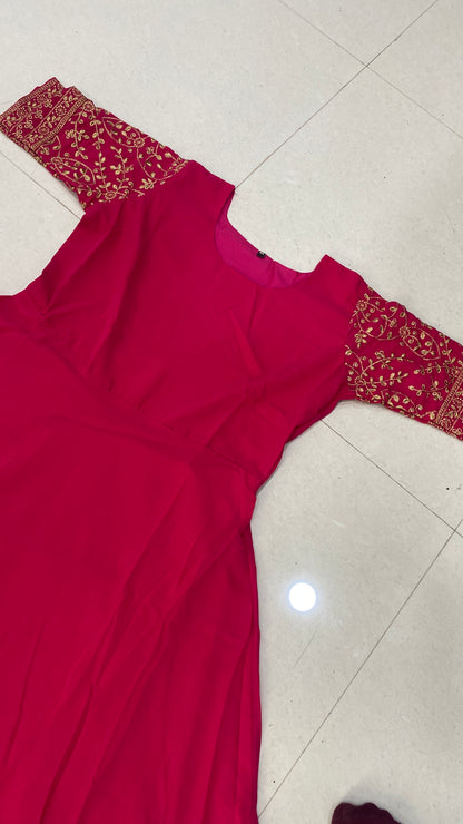Pink Color Georgette Gown