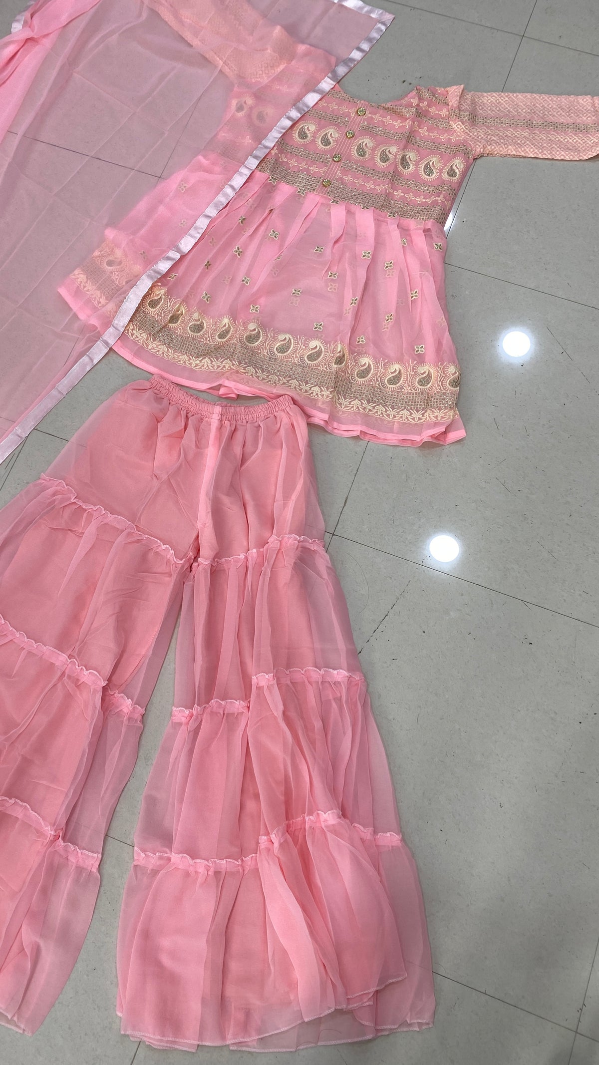 Georgette full stitched Sharara Suit