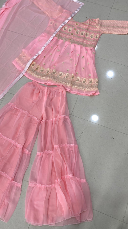Georgette full stitched Sharara Suit