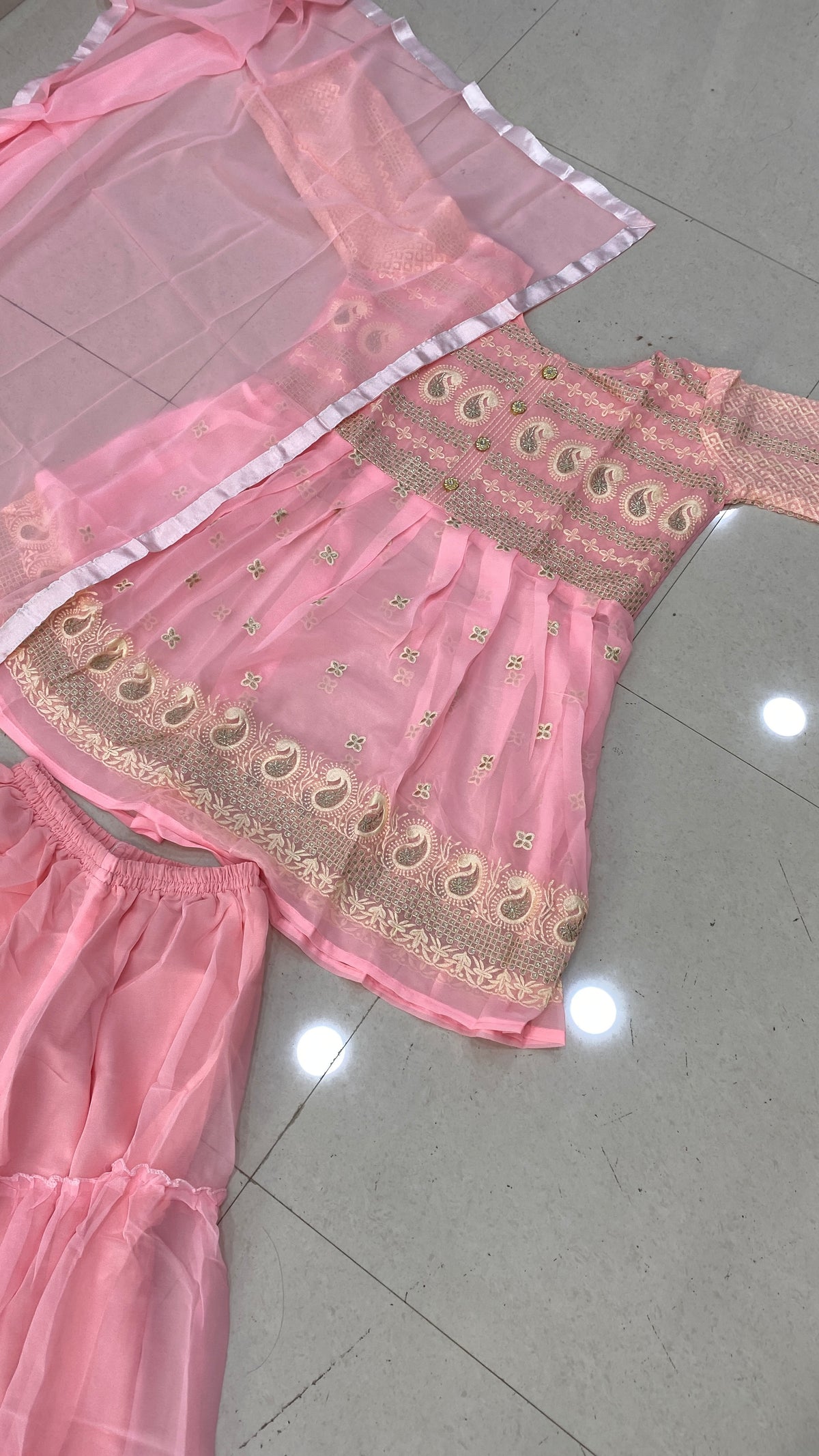 Georgette full stitched Sharara Suit