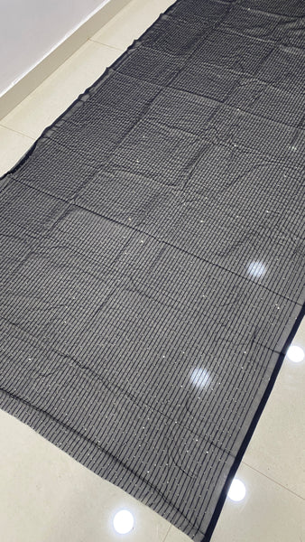 Black color Designer saree with blouse