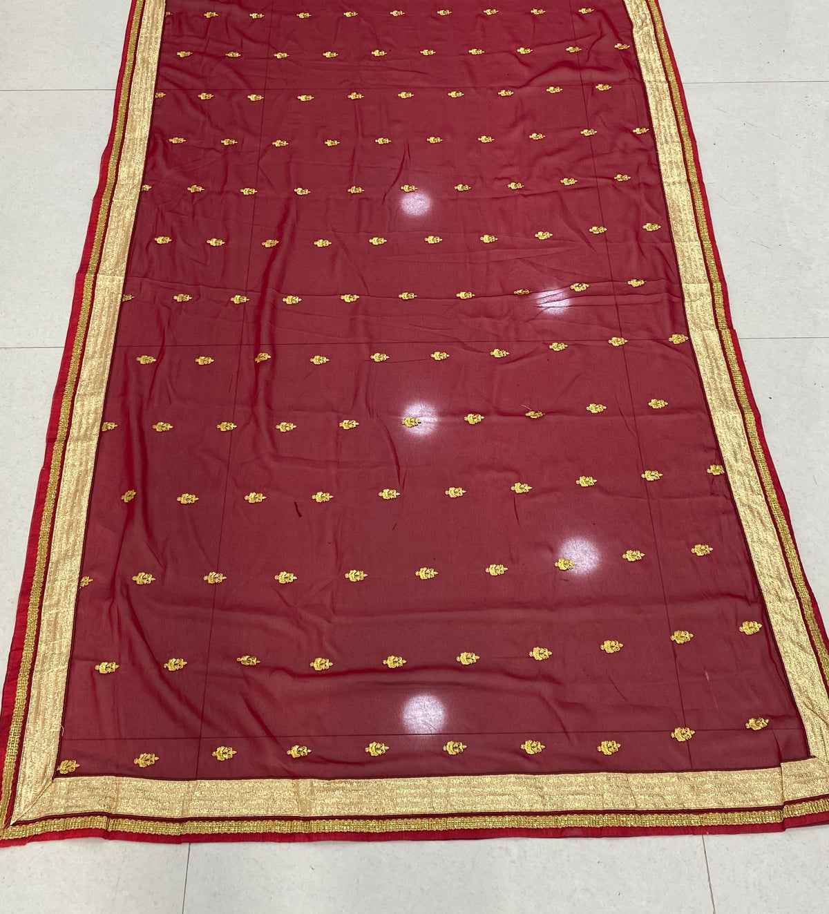 Red Georgette Saree with Blouse