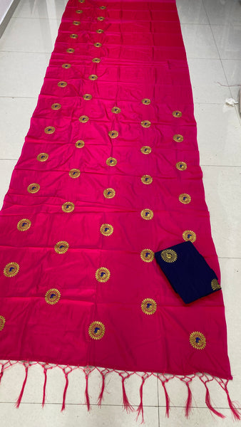 Pink Color Latest Saree With Blouse
