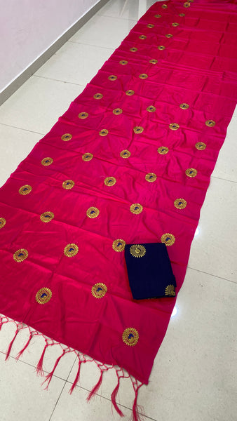 Pink Color Latest Saree With Blouse