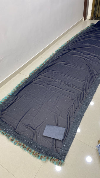 Blue Color Georgette Party Wear Saree